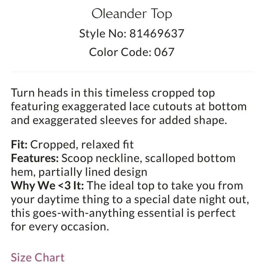 NWT Free People Oleander Top